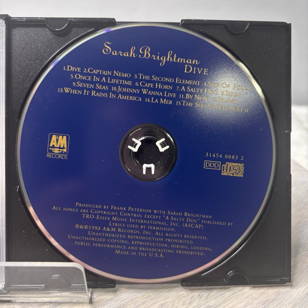Dive by Sarah Brightman (CD, 1993) - Picture 4 of 5